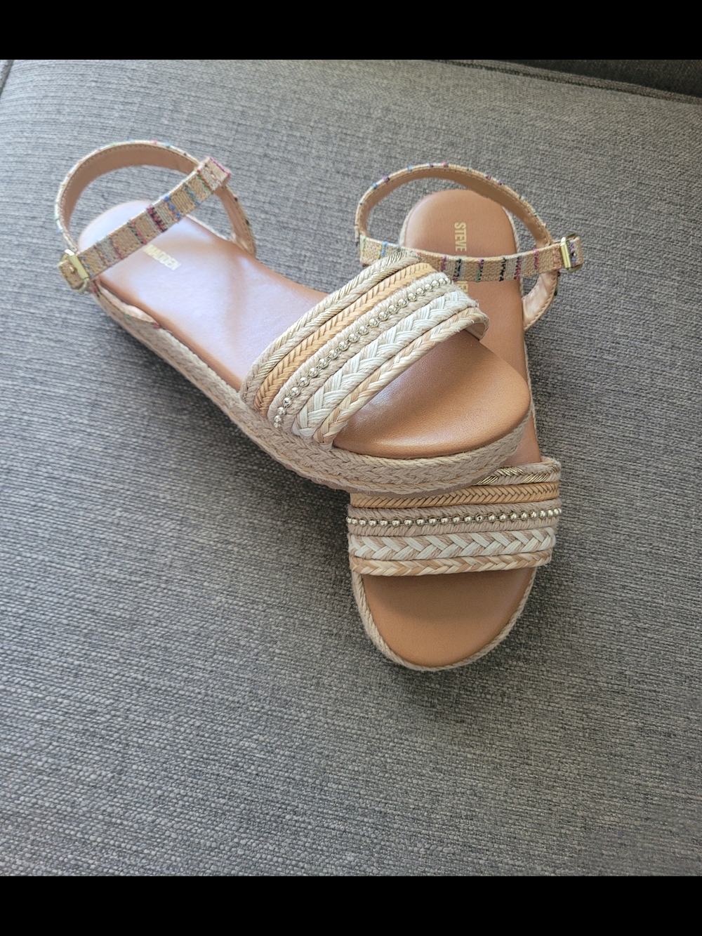 Steve Madden J-Coast Espadrille Platform Sandals Size 5